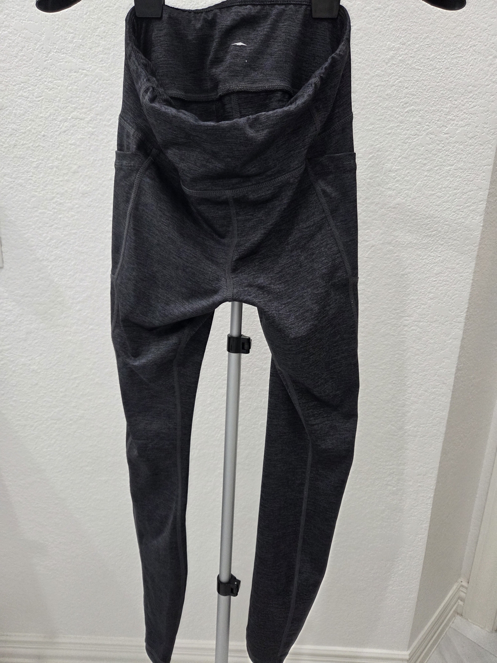 Avia Gray Heather High Rise Leggings Size S Side Pockets